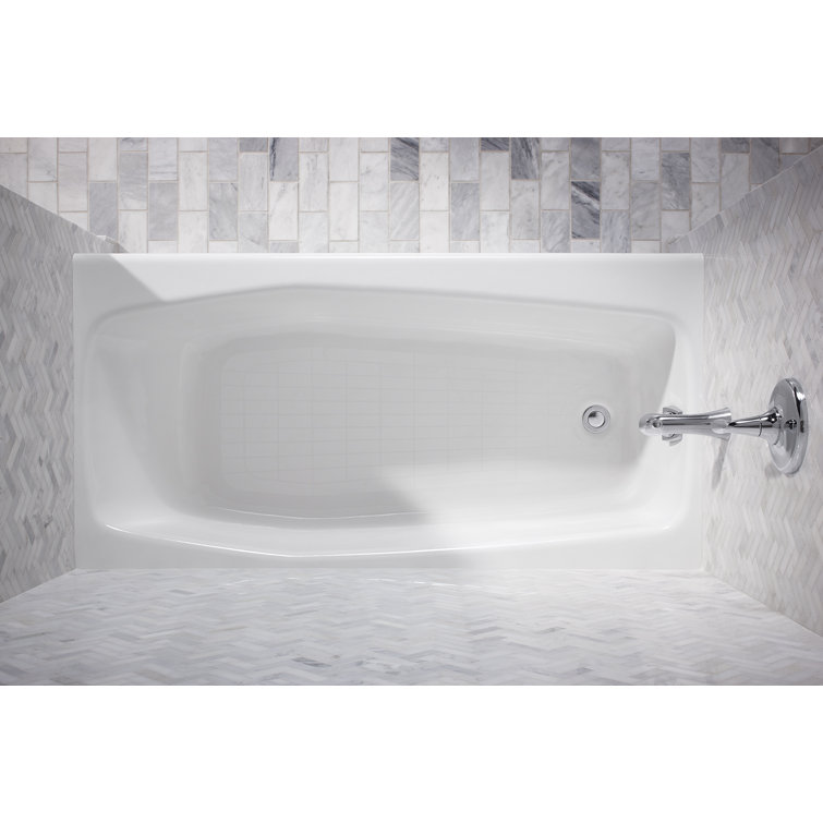 Villager 60" White Cast Iron Alcove Bathtub