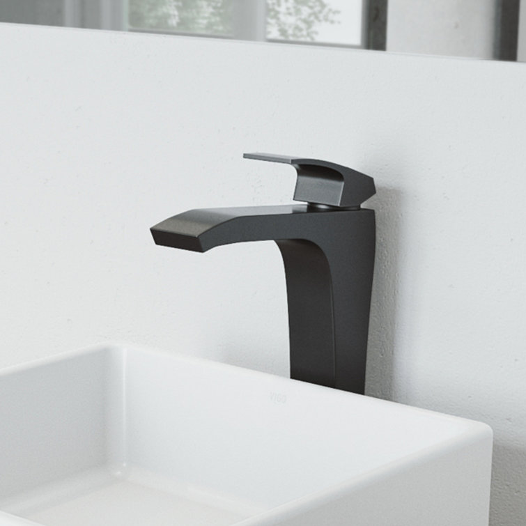 Modern Matte Black Brass Vessel Sink Faucet with Ceramic Disc Valve