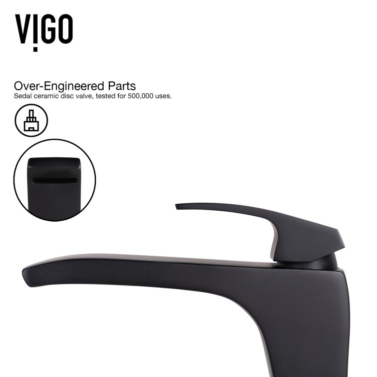 Modern Matte Black Brass Vessel Sink Faucet with Ceramic Disc Valve