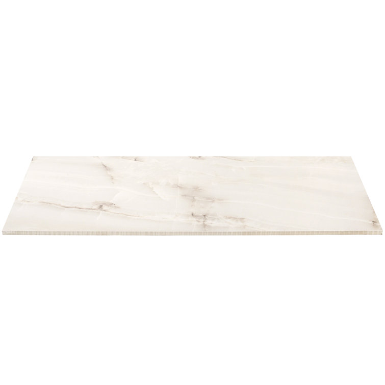 Essential 12" x 24" Polished Beige Porcelain Wall Tile