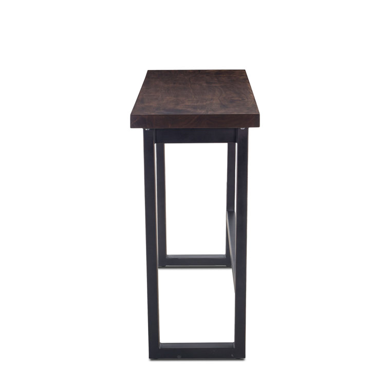Walnut Acacia Wood Rectangular Dining Table with Antique Zinc Legs