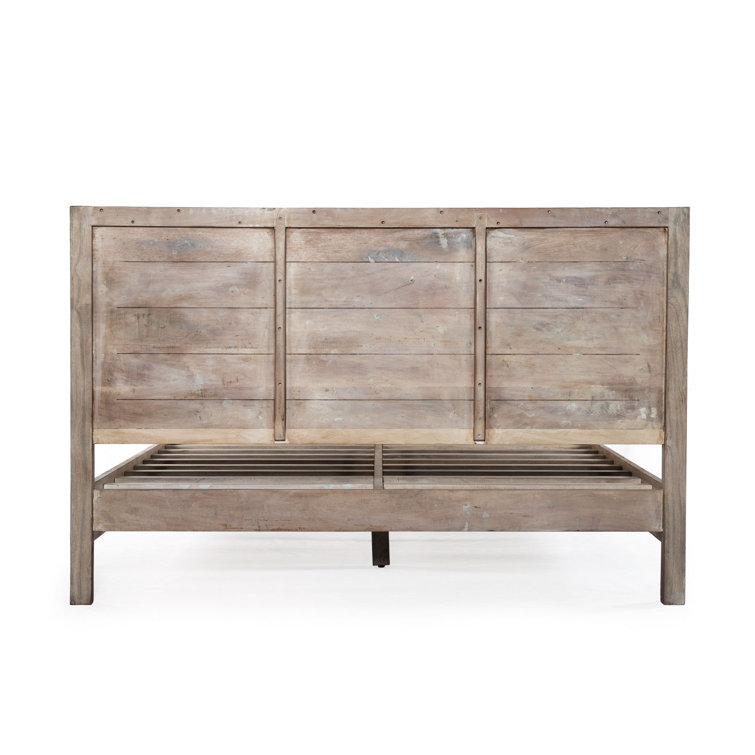 Queen Vintage Teal Reclaimed Teak Wood Bed Frame