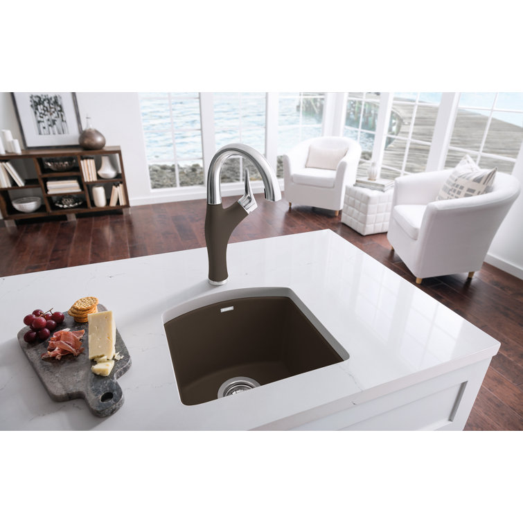Cinder Gray Granite Composite Drop-In Bar Sink