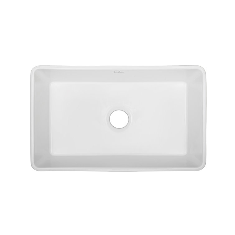Delice 30 x 18 White Ceramic Farmhouse Kitchen Sink