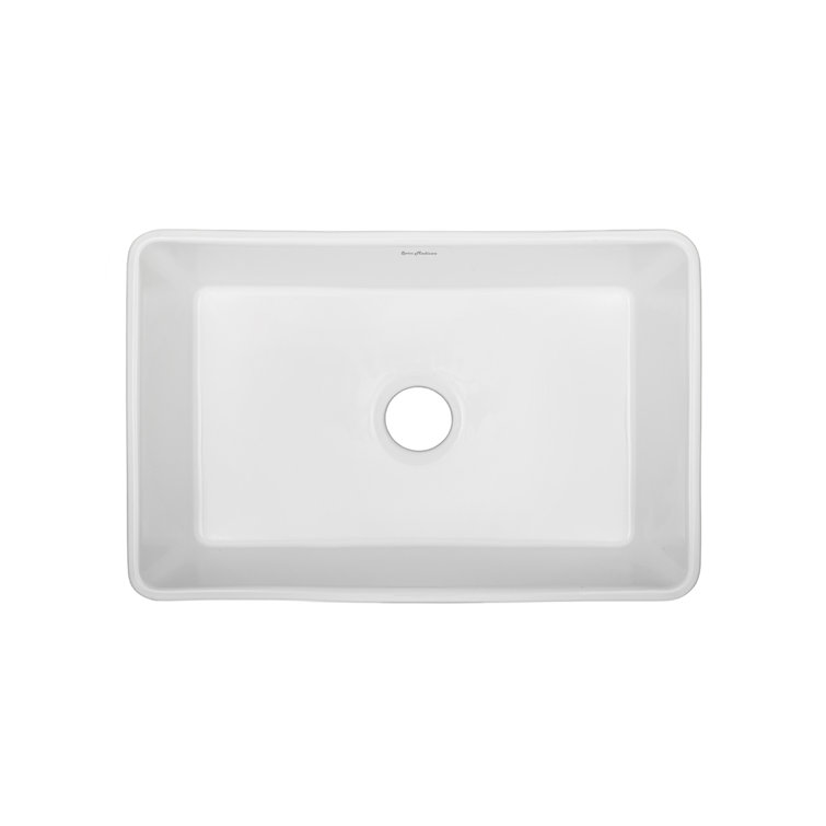 Delice 24 x 18 White Ceramic Farmhouse Kitchen Sink with Apron