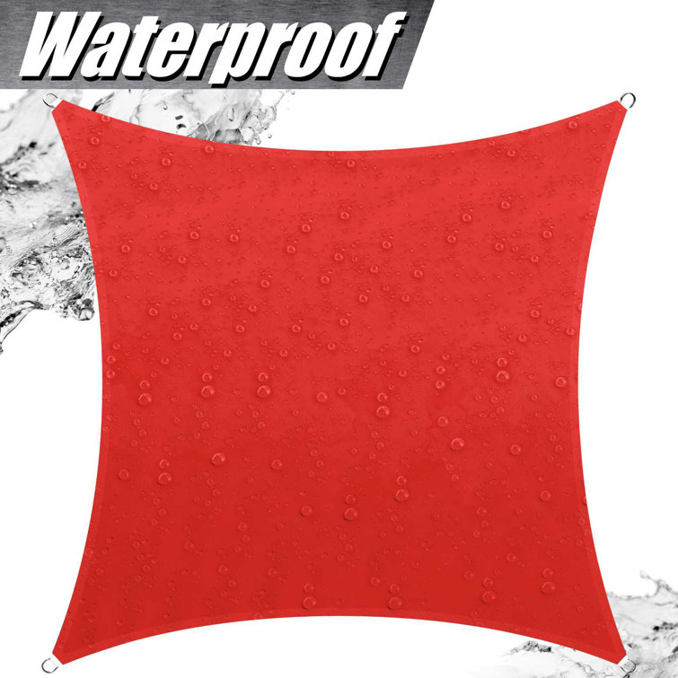 Waterproof 14' x 14' Gray HDPE Patio Sun Shade Sail