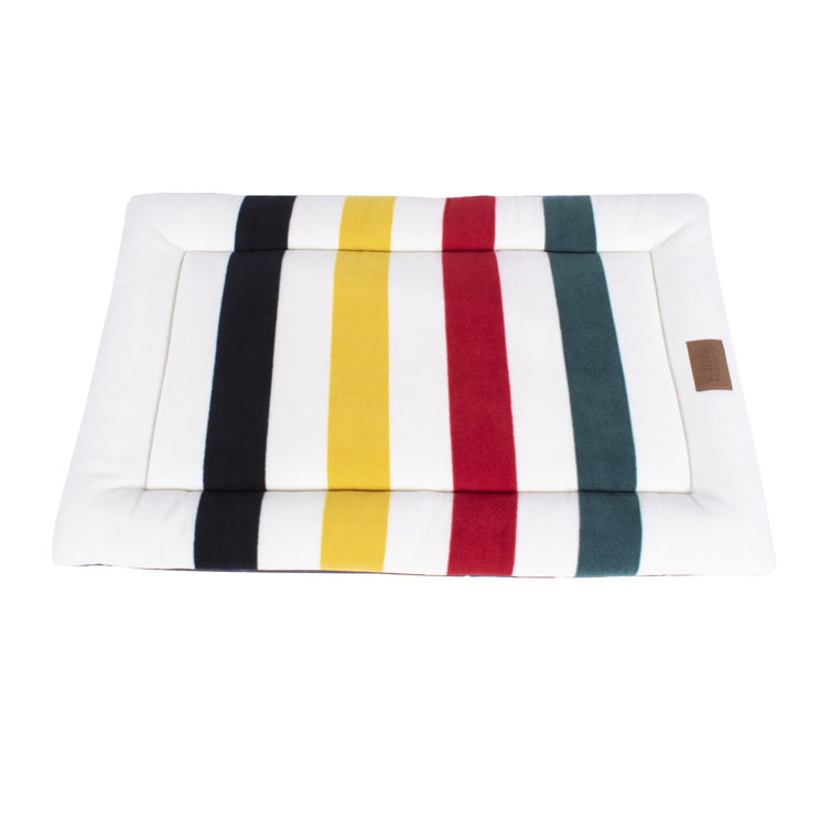 Large Multicolor Striped Polyester Pet Bed
