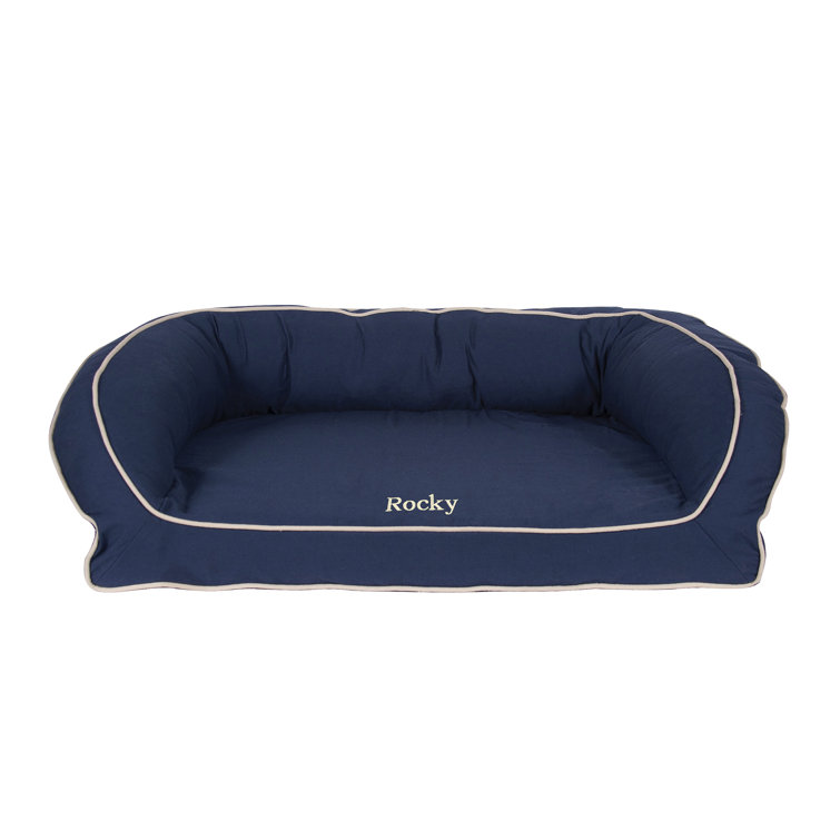 Medium Navy Orthopedic Elevated Polyester Pet Bed