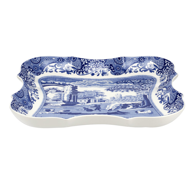 Blue and White Porcelain Square Devonia Tray
