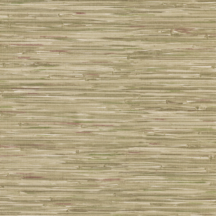 Faraji Light Brown Faux Grasscloth Vinyl Wallpaper