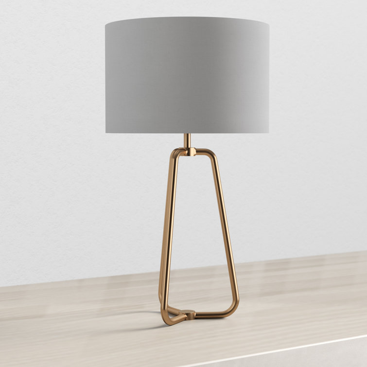 Marduk 25.5" White Linen Shade Tripod Table Lamp