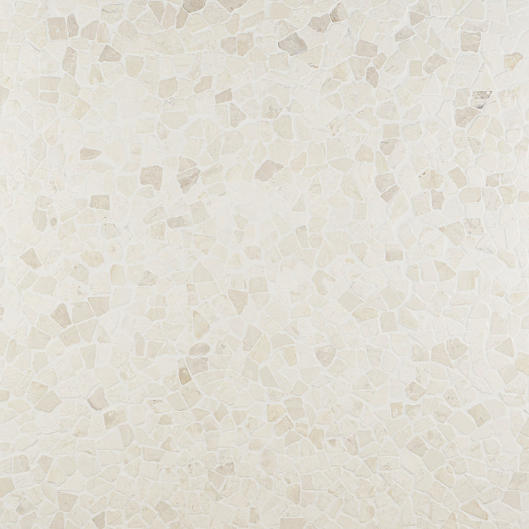 White Slate Pebble Mosaic Tile for Indoor and Outdoor