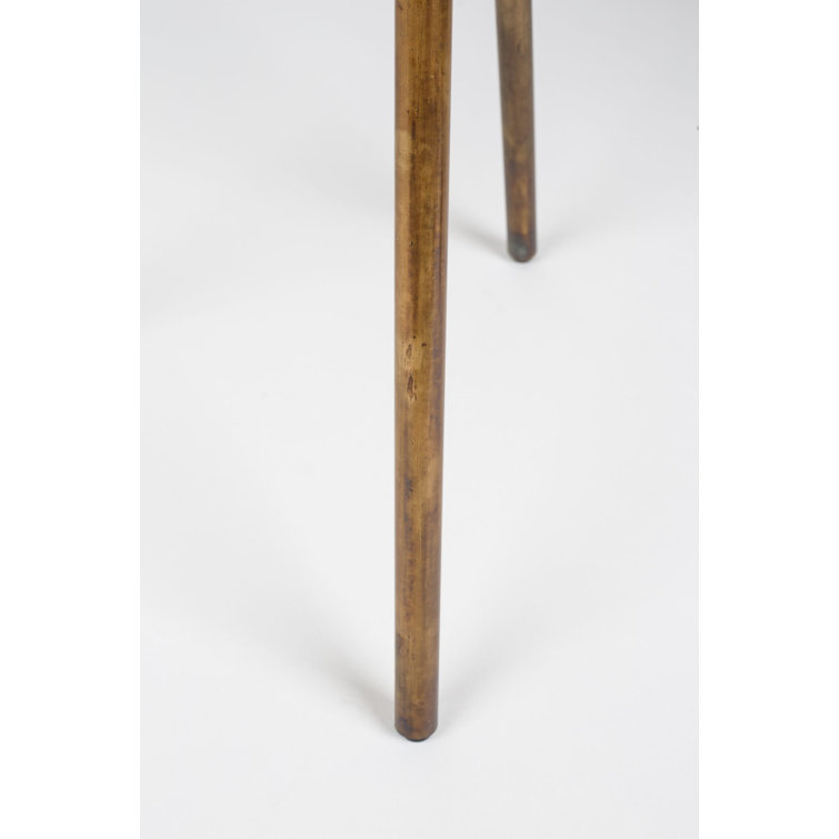 Copper Round Iron Tray Top End Table