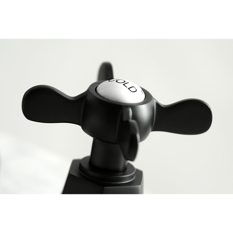 Essex Traditional Matte Black Brass 8" Widespread Bathroom Faucet