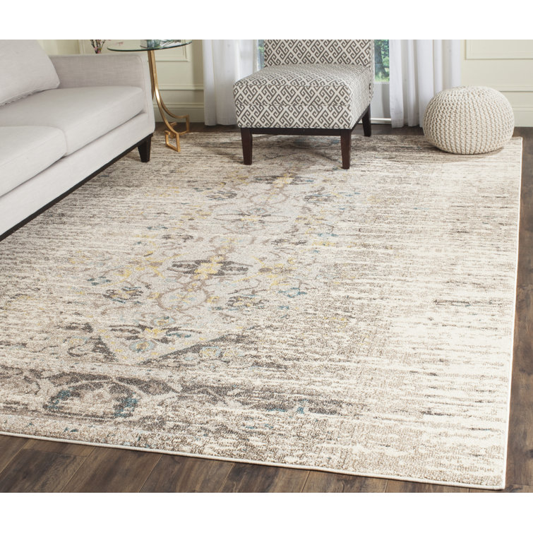 Monaco Grey and Multicolor Synthetic 10' x 14' Rectangular Rug