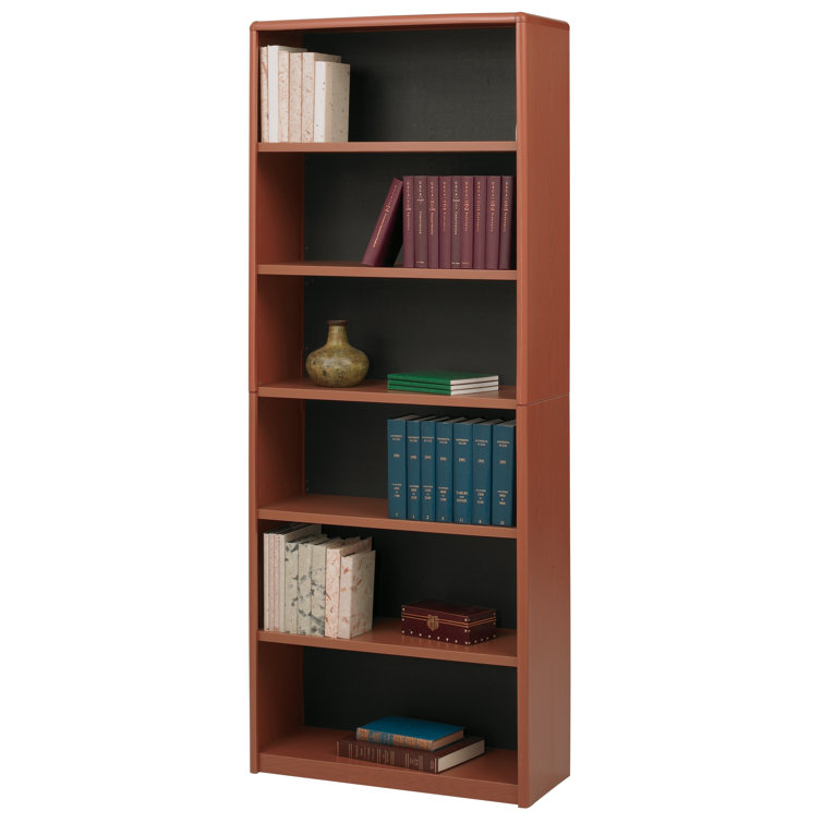 Adjustable Black Powder Coat Steel 6-Shelf Floor Bookcase