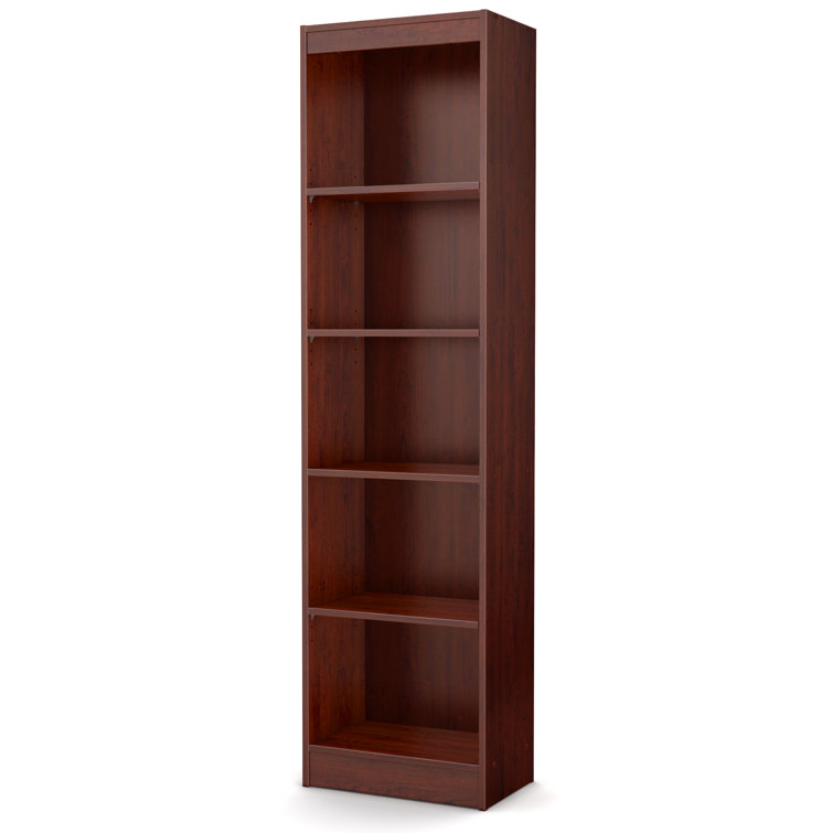 Royal Cherry Adjustable 5-Shelf Narrow Bookcase