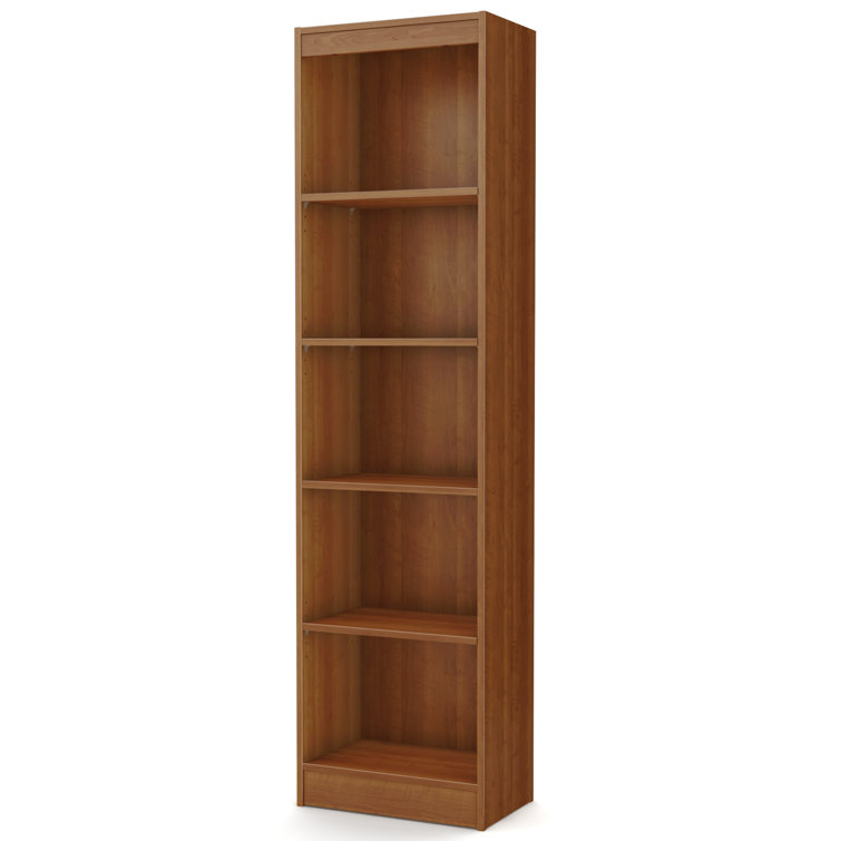 Morgan Cherry Adjustable 5-Shelf Narrow Bookcase