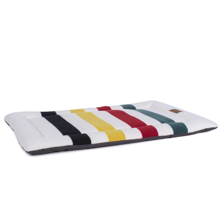 Large Multicolor Striped Polyester Pet Bed