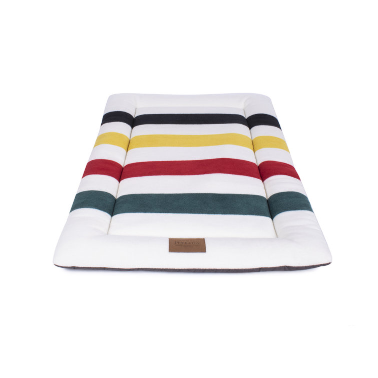 Large Multicolor Striped Polyester Pet Bed