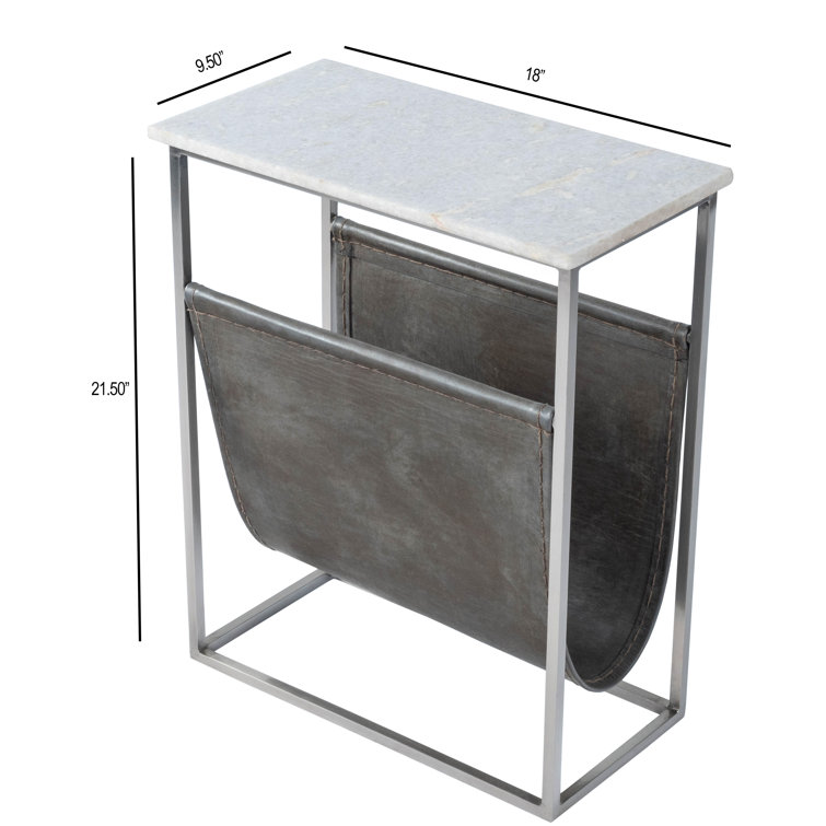 Butler Koler 101'' Marble & Iron Rectangular Magazine Table