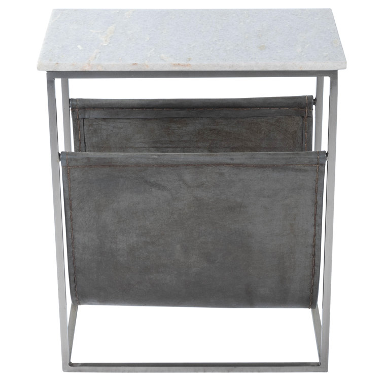 Butler Koler 101'' Marble & Iron Rectangular Magazine Table