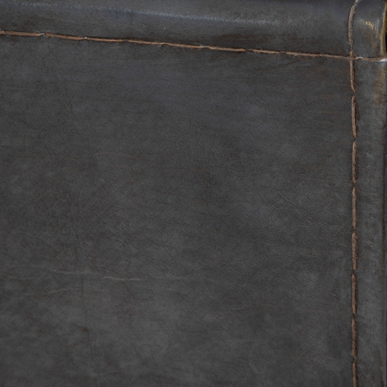 Stephanik White Marble and Leather Magazine Table