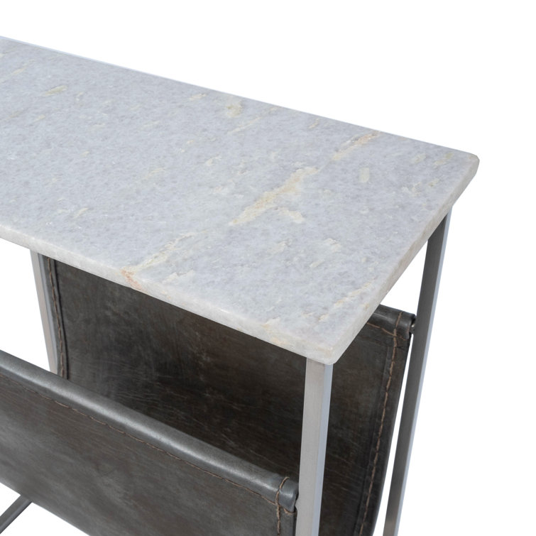 Butler Koler 101'' Marble & Iron Rectangular Magazine Table