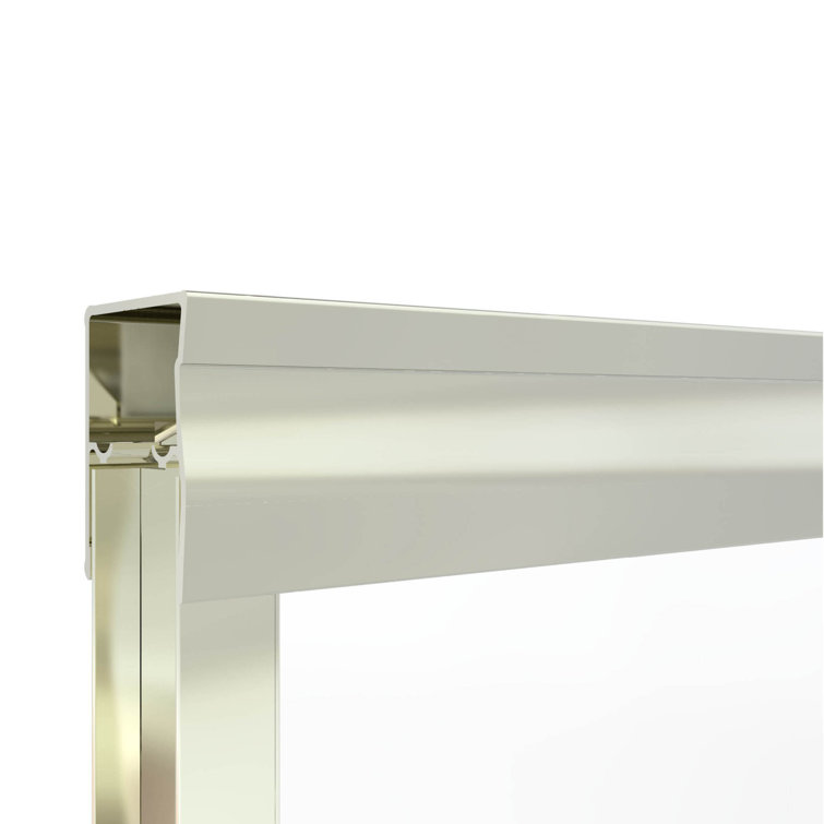 Classic 57" x 60" Brushed Nickel Rain Glass Sliding Tub Door