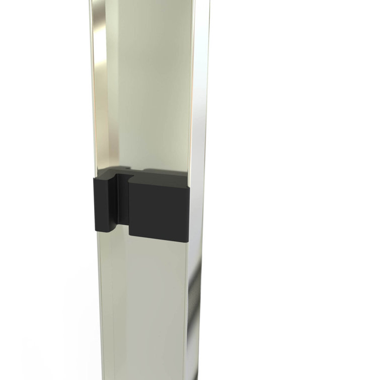 Classic 57" x 60" Brushed Nickel Rain Glass Sliding Tub Door