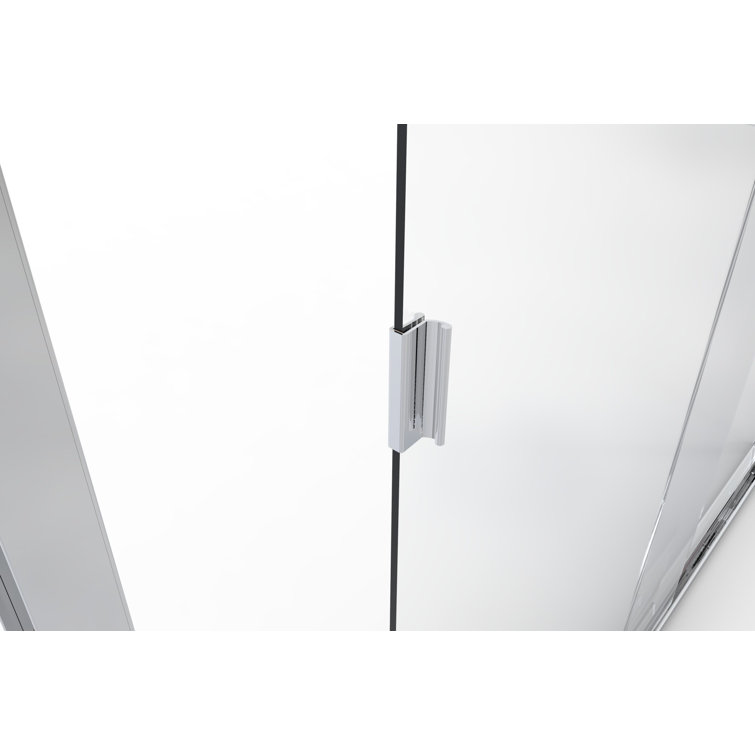 Classic 56-60" Chrome Semi-Frameless Sliding Tub Door with Rain Glass