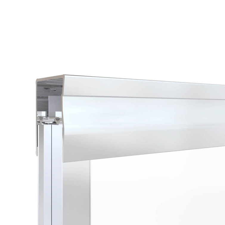 Classic 56-60" Chrome Semi-Frameless Sliding Tub Door with Rain Glass