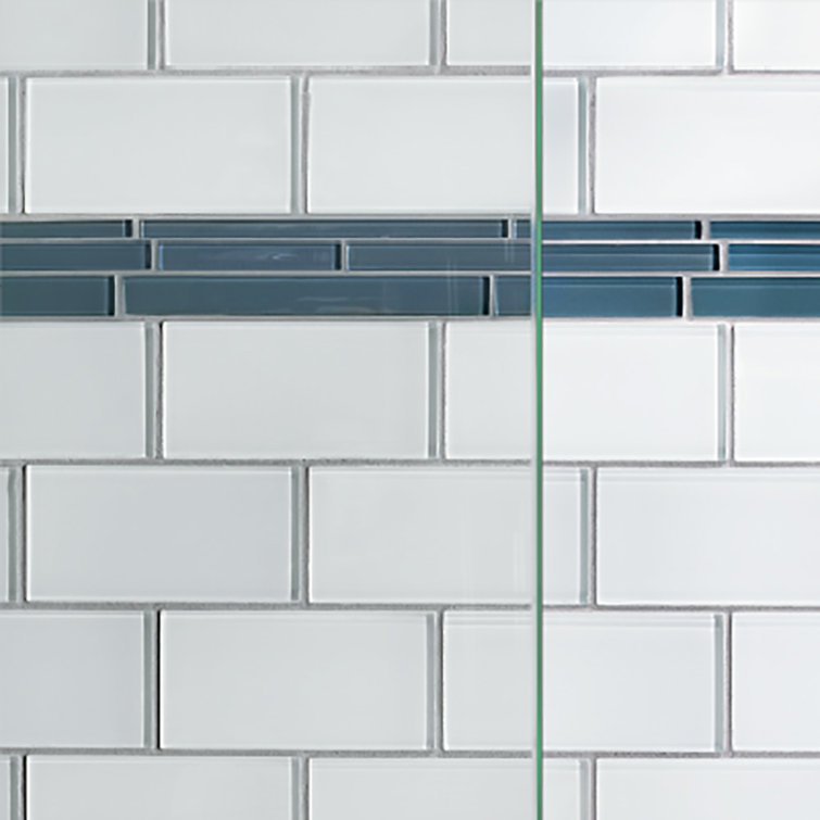 Vinesse 59" x 76" Frameless Chrome Sliding Shower Door
