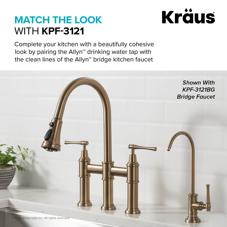 Allyn Brushed Gold 9-12" Hi Arc Stainless Steel Water Faucet
