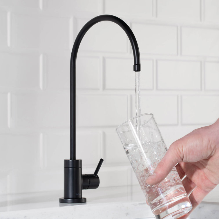 Matte Black Stainless Steel Kitchen Water Filter Faucet