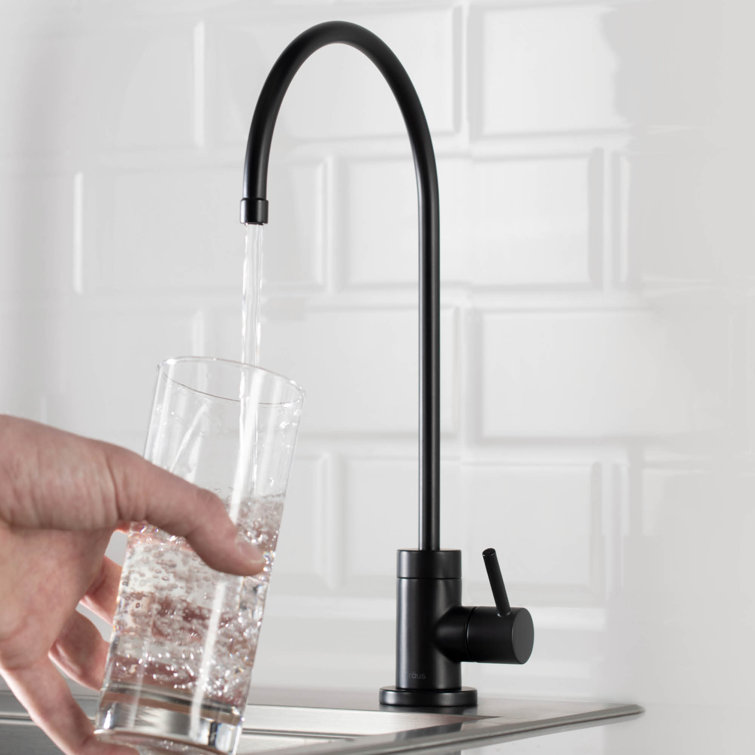 Matte Black Stainless Steel Kitchen Water Filter Faucet