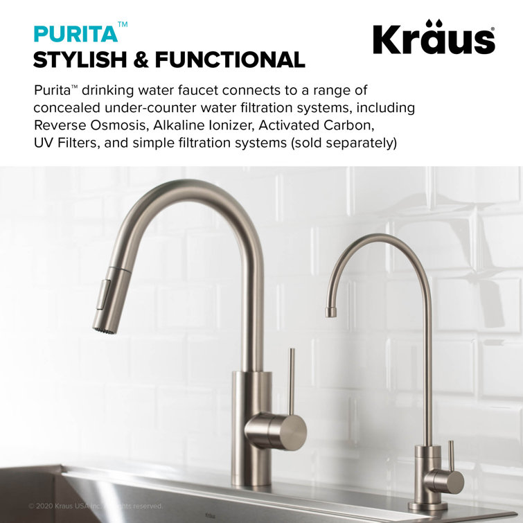 Purita Spot Free Stainless Steel Kitchen Water Filter Faucet