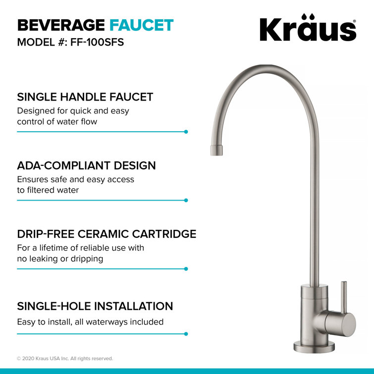 Purita Spot Free Stainless Steel Kitchen Water Filter Faucet
