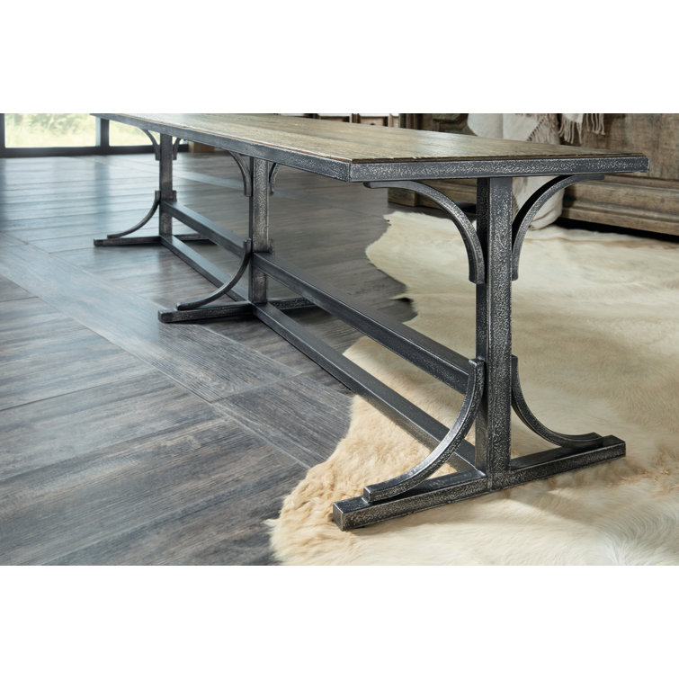 LaGrange Traditional Black/Brown Oak Veneer Bed Bench with Storage