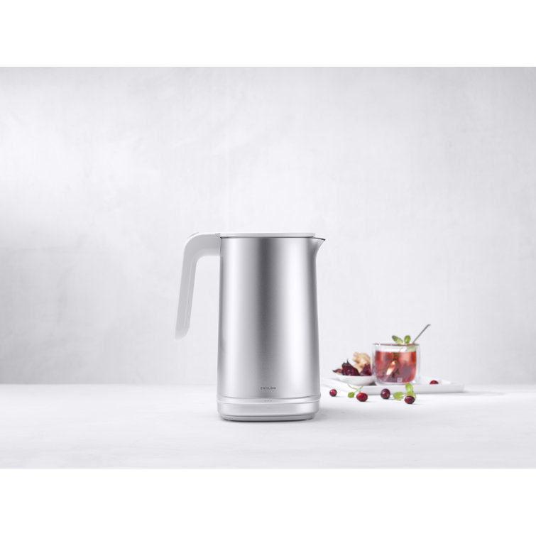 Silver Stainless Steel 1.5-Liter Cool Touch Electric Tea Kettle