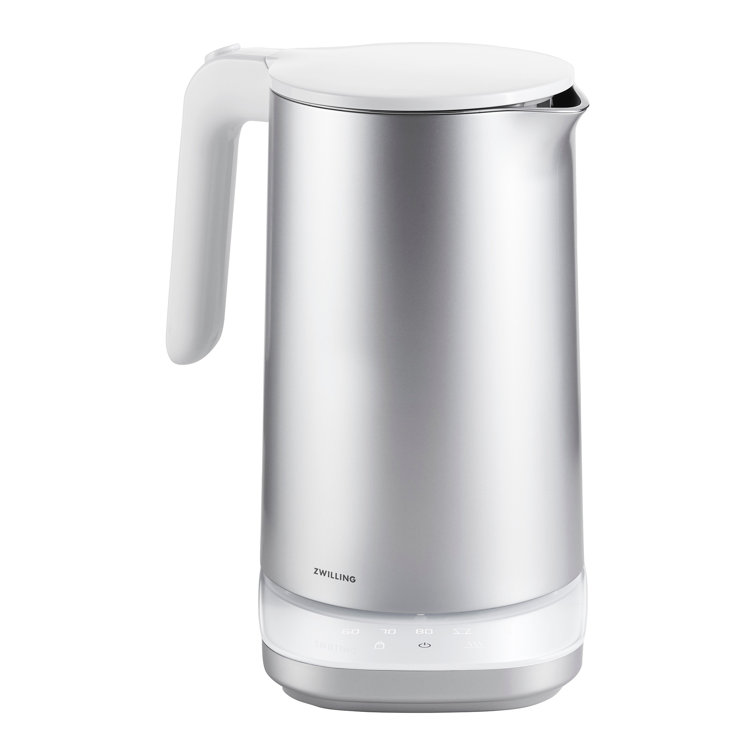 Silver Stainless Steel 1.5-Liter Cool Touch Electric Tea Kettle