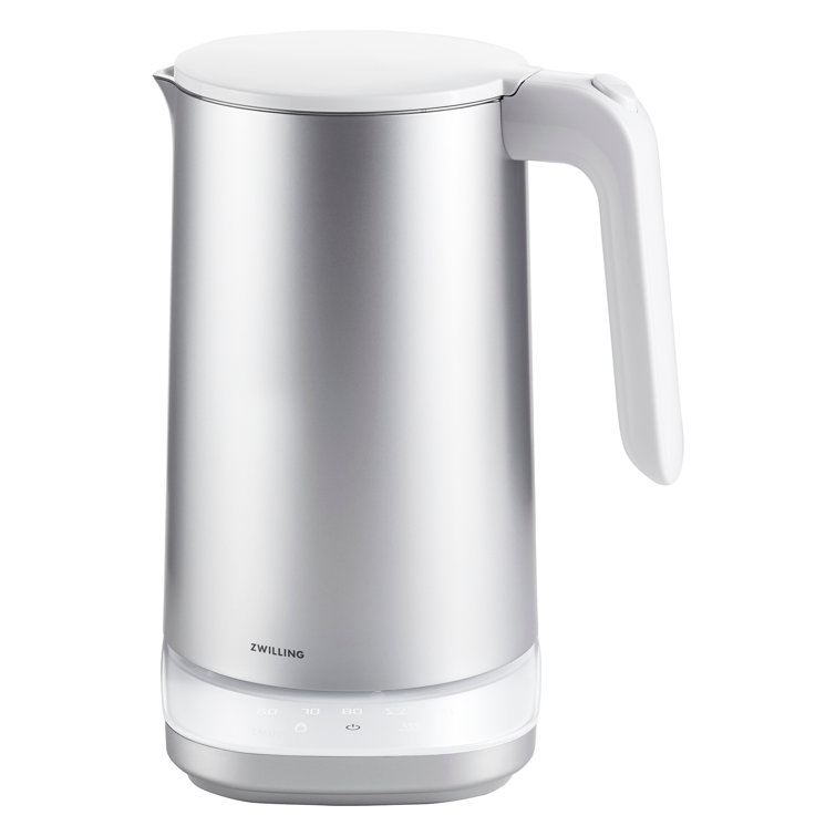 Silver Stainless Steel 1.5-Liter Cool Touch Electric Tea Kettle