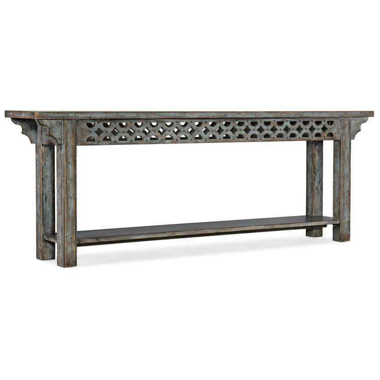 La Grange 90'' Blue Solid Wood Console Table