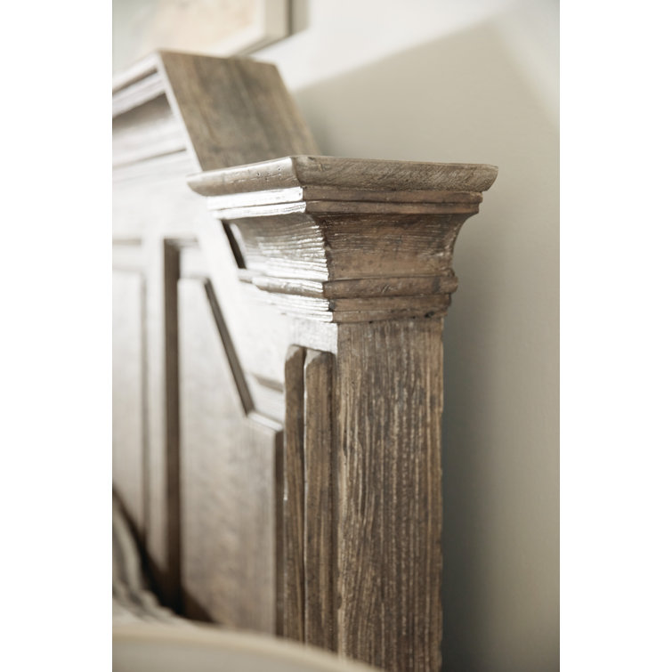 Bradshaw Brown Queen Wood Panel Bed with Storage Drawer