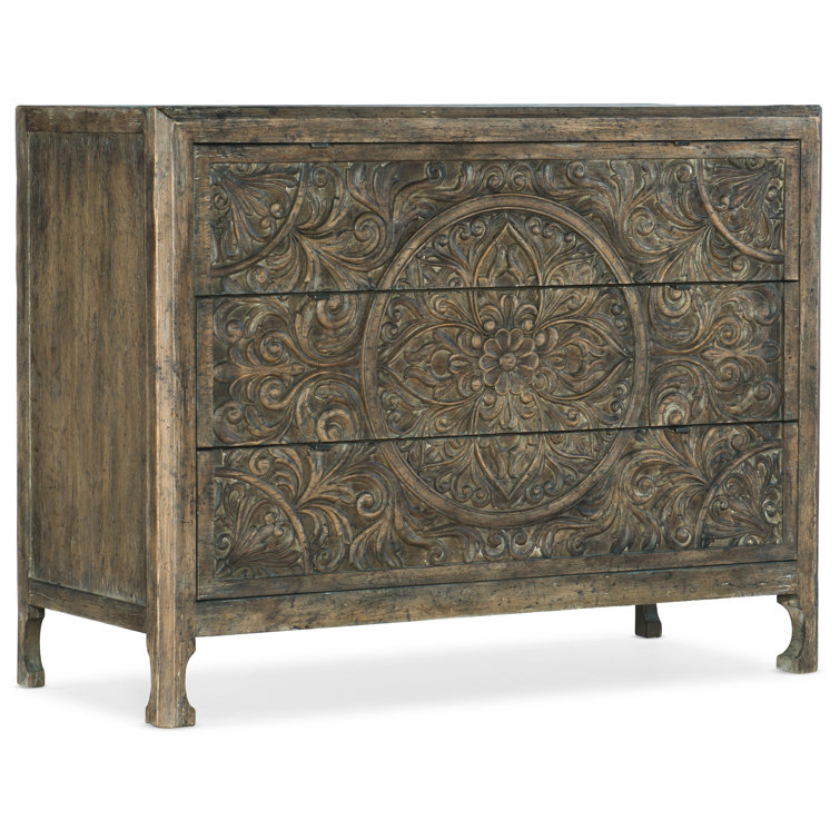 Lockhart Traditional 3-Drawer Medium Wood Accent Chest