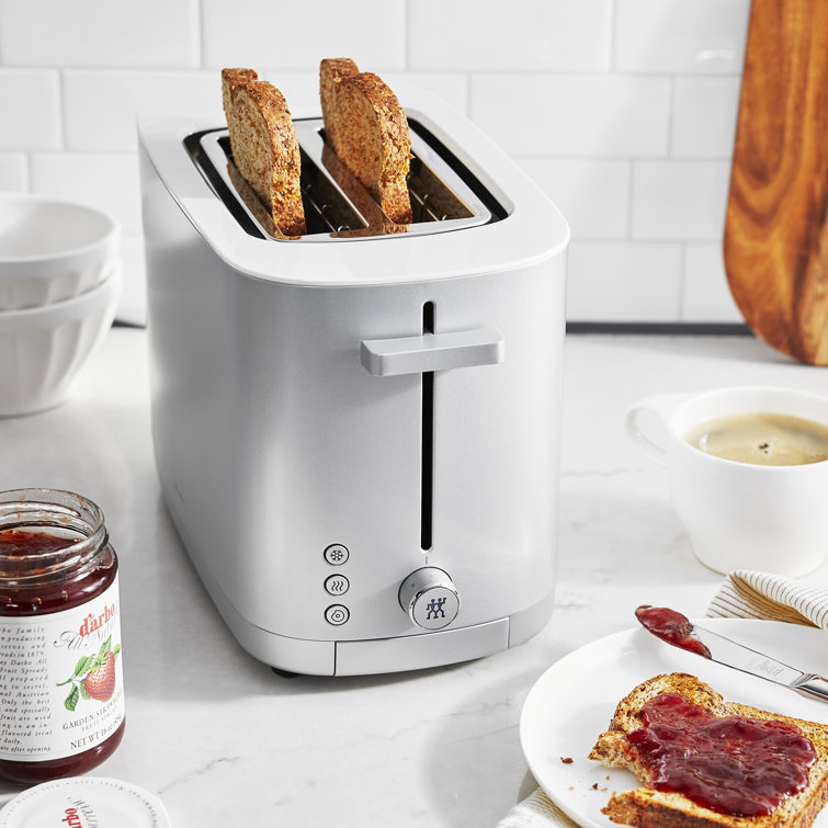 Silver Stainless Steel 4-Slice Digital Toaster with Wide Slots
