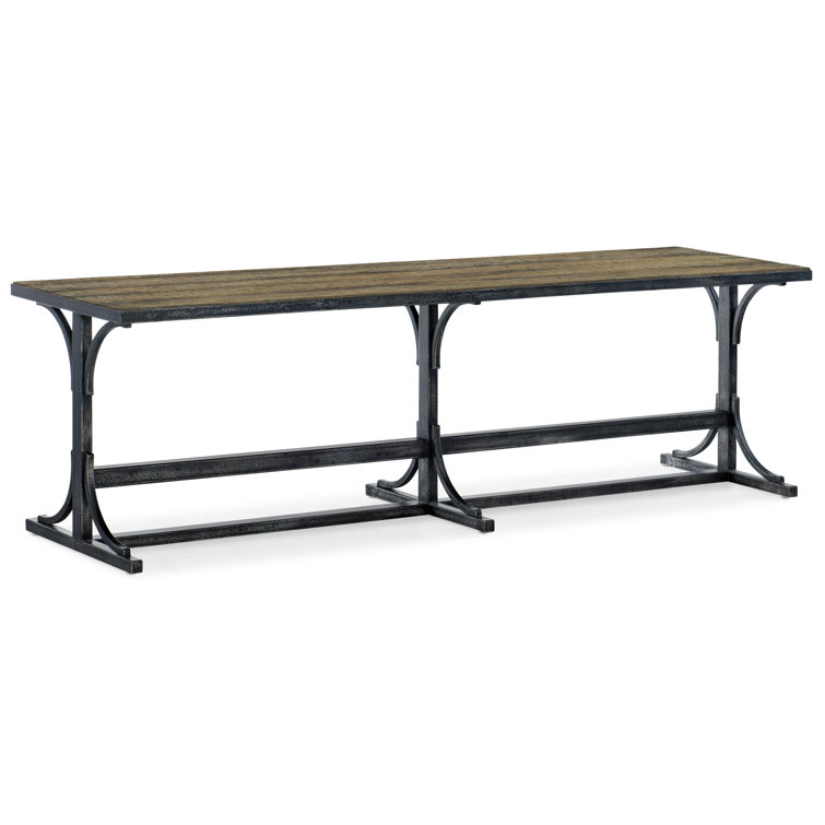 LaGrange Traditional Black/Brown Oak Veneer Bed Bench with Storage