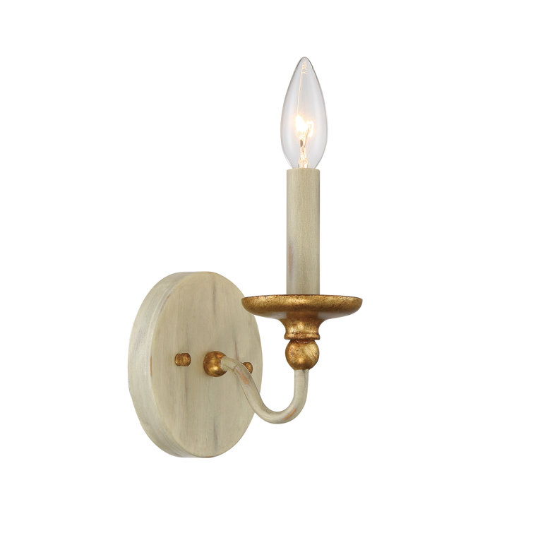 Black and Gold Dimmable Steel Wall Sconce