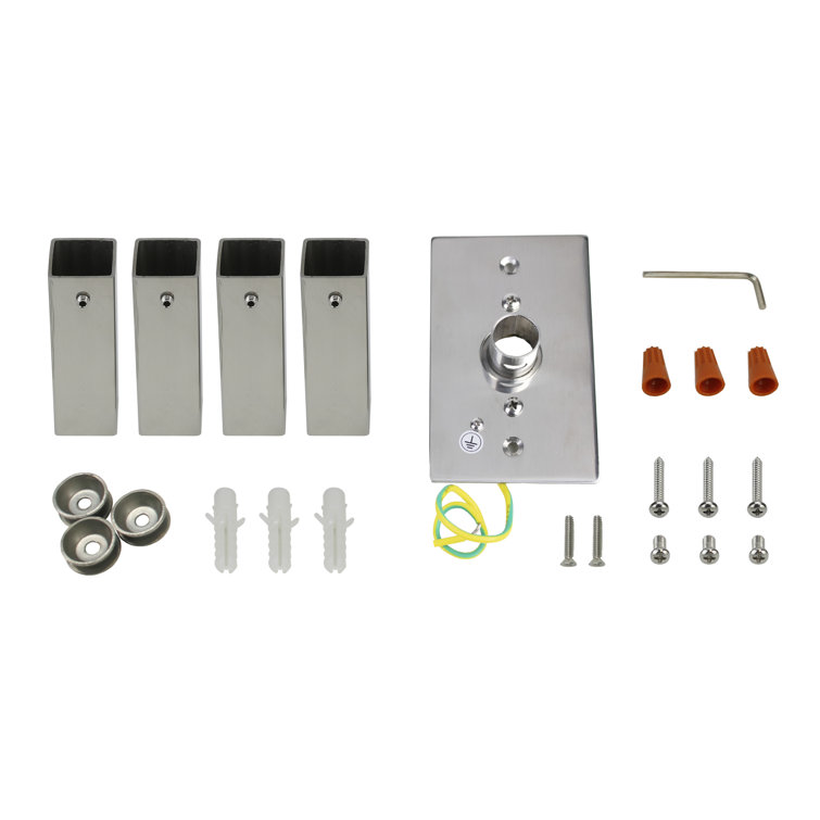 Polished Stainless Steel Wall Mounted 7-Bar Towel Warmer