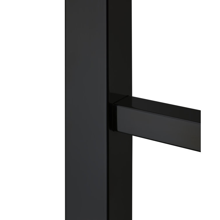 Black 7-Bar Wall Mounted Stainless Steel Towel Warmer
